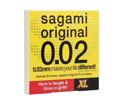 Презервативы Sagami Original 002 Extra Large полиуретановые, увеличенного размера, 1 шт.