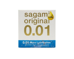 Презервативы Sagami Original 001 Extra Lub полиуретановые, с увеличенным количеством смазки 1 шт.