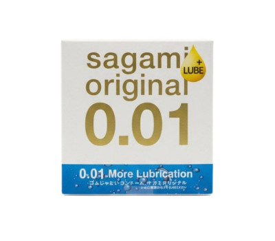 Презервативы Sagami Original 001 Extra Lub полиуретановые, с увеличенным количеством смазки 1 шт.