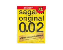 Презервативы Sagami Original 002 Extra Large полиуретановые, увеличенного размера, 3 шт.