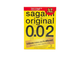 Презервативы Sagami Original 002 Extra Large полиуретановые, увеличенного размера, 3 шт.