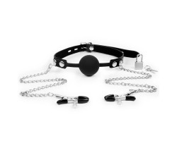 КЛЯП + ЗАЖИМЫ НА СОСКИ цвет чёрный арт. NTB-80540