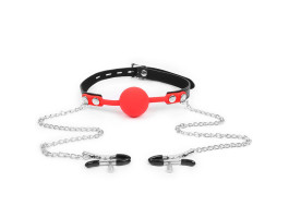 КЛЯП + ЗАЖИМЫ НА СОСКИ цвет чёрный/красный арт. NTB-80541 КЛЯП + ЗАЖИМЫ НА СОСКИ цвет чёрный/красный арт. NTB-80541