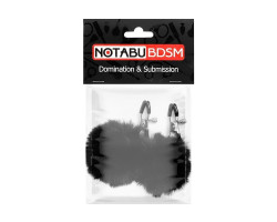 ЗАЖИМЫ ДЛЯ СОСКОВ С ПУШКОМ цвет чёрный арт. NTB-80608-foto2