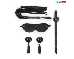 НАБОР (маска, кляп, пэстисы, плётка) цвет чёрный арт. NTB-80610-foto2