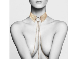 Дизайнерский ошейник на цепях Desir Collar золотой-foto2