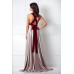 Amoralle Платье Maxi длинное стального цвета с бордовой лентой Silver Maxi Nightdress размер M