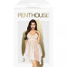 Полупрозрачный пеньюар Penthouse "Naughty doll" белый (S/M) в комплекте с трусиками.