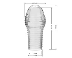 Рельефная насадка на пенис прозрачная Pretty Love BI-026291M-foto3