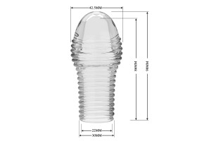 Рельефная насадка на пенис прозрачная Pretty Love BI-026291M-foto3