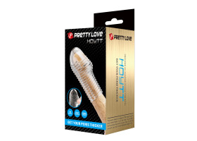 Рельефная насадка на пенис прозрачная Pretty Love BI-026291M-foto2