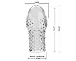 Рельефная насадка на пенис прозрачная Pretty Love BI-026290M-foto3