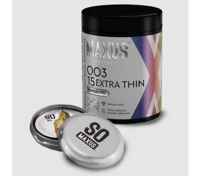 Презервативы MAXUS 003 Extra Thin, ультратонкие, 15 шт.