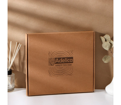 Блюдо для подачи "XL" в подарочной коробке, береза, 32,5х20х1,7 см 9506839