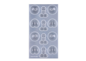 Форма для льда и кондитерских украшений " 18+", 3 фигуры, 15 х 7 см, прозрачный   10619397