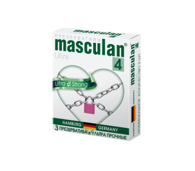 ПРЕЗЕРВАТИВЫ "MASCULAN 4 ULTRA" (УЛЬТРАПРОЧНЫЕ) 3 штуки