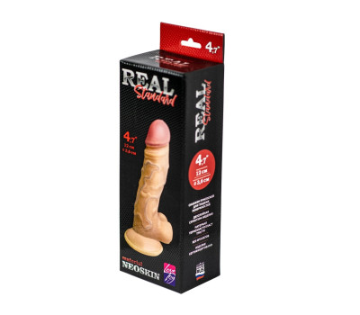 Фаллоимитатор неоскин на присоске в коробке REAL Standard