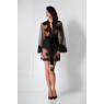 Amoralle Халатик из тюля с гипюром и поясом DELICATE MINI ROBE BLACK S