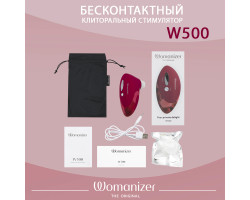Клиторальный стимулятор Womanizer W500 Red/Rose NEW, красно-розовый-foto8