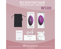 Клиторальный стимулятор Womanizer W500 Magenta/Lace NEW, пурпурный-foto8