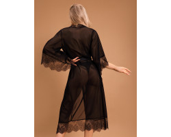 Элегантный пеньюар с отделкой кружевом (Muse) (XXL/XXXL)-foto3