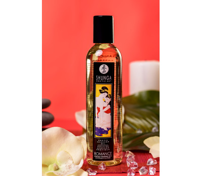 Масло для массажа Shunga Romance, натуральное, возбуждающее, клубника и шампанское, 240 мл
