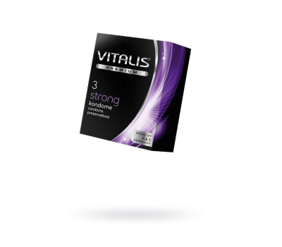 Презервативы VITALIS PREMIUM № 3 strong - сверхпрочные (ширина 53 мм)