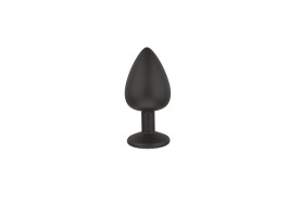 Черная силиконовая пробка с прозрачным кристаллом M 3307-02-foto2