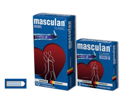 ПРЕЗЕРВАТИВЫ "MASCULAN 2 CLASSIC №10" (С ПУПЫРЫШКАМИ) 10 штук