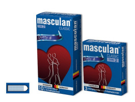 ПРЕЗЕРВАТИВЫ "MASCULAN 2 CLASSIC №10" (С ПУПЫРЫШКАМИ) 10 штук