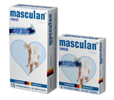 ПРЕЗЕРВАТИВЫ "MASCULAN 2 ULTRA № 10" (ОСОБО ТОНКИЙ С ОБИЛЬНОЙ СМАЗКОЙ) 10 штуки