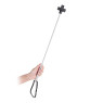 Стек металлический с крестообразным кожаным наконечником Leather Cross Tipped Metal Crop черный