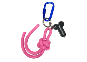 Брелок "I love Desire" в ассортименте с подвесом model-10 (синий с толстым розовым шнуром узел)