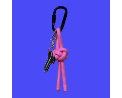 Брелок "I love Desire" в ассортименте с подвесом model-11 (черный с толстым розовым шнуром узел)-foto2