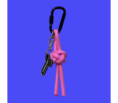 Брелок "I love Desire" в ассортименте с подвесом model-11 (черный с толстым розовым шнуром узел)