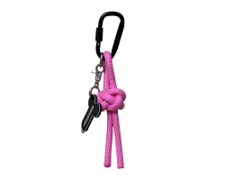 Брелок "I love Desire" в ассортименте с подвесом model-11 (черный с толстым розовым шнуром узел)