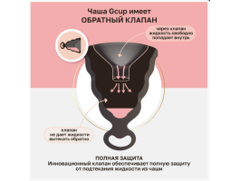 Gvibe Gcup Black силиконовая менструальная чаша с защитой от протечек, 10 мл-foto3