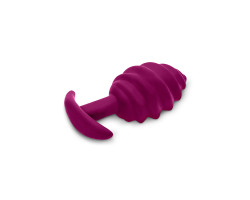 Gvibe Gplug Twist 2 Raspberry витая силиконовая анальная пробка для ношения, 10.5х3.9 см-foto5