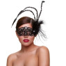 Маска со стразами и с пухом Masq Fantasia черная 