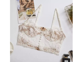 Кружевной топ на косточках с открытой спиной женский ONE SIZE-foto2