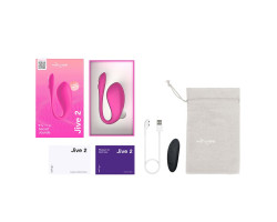 Вибратор We-Vibe Jive 2 розовый, в комплекте батарейка для пульта-foto3