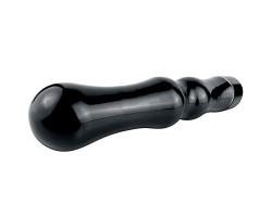 Вибромассажер PURE ALUMINIUM - BLACK LARGE рельефный черный-foto2