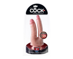 Фаллоимитатор двойной King Cock + Dual Density Double Penetrator телесный