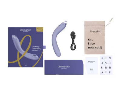 Стимулятор G-точки Womanizer OG c технологией Pleasure Air и вибрацией сиреневый
