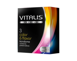 Презервативы VITALIS PREMIUM № 3 color & flavor - цветные, ароматизированные