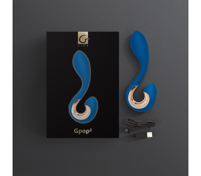 Gpop 2 Indigo GVibe - Мужской вибратор для стимуляции простаты Blue Gift Box