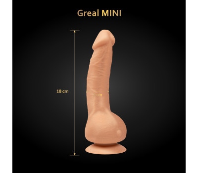 Greal Mini Flesh Gvibe - МИНИ - версия реалистичного вибратора из Bioskinцвет телесный Gift Box