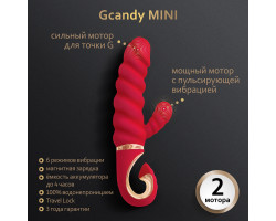 Gvibe Gcandy Mini - МИНИ Витой вибратор с клиторальным стимулятором Chili Coral Gift Box-foto3
