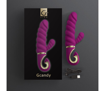Gcandy Sweet Gvibe - Невероятный витой вибратор с клиторальным стимулятором Raspberry Gift Box