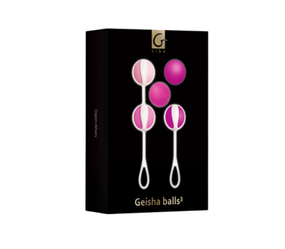 Geisha Balls 3 Gvibe - Шарики для тренировки интимных мышц Sugar Pink Gift Box